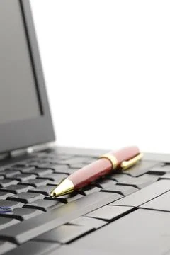 Working With Laptop 写真素材