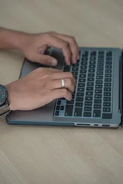 Working on laptop. Stock Photos