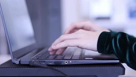 Working on a laptop. Remote work Stock Footage 169104509