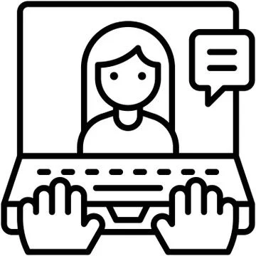 Working on laptop, work from home vector Stock Illustration