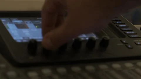 Working on a large sound mixer Vídeos de archivo 260970182