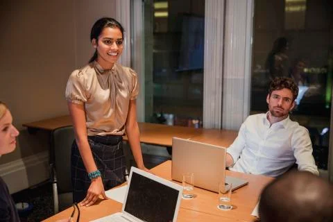 Working Late at the Office Fotos Stock