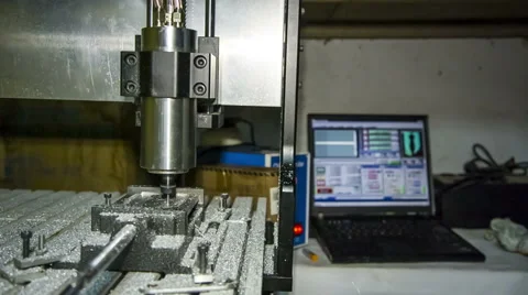 Working Lathe With Numerical Control At Workshop Stock-Footage 57778465