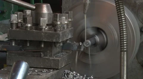 Working of the lathe in the workshop Stock-Footage 57116601
