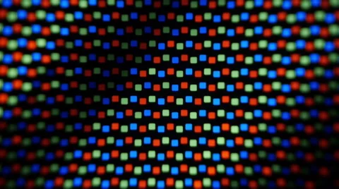 Working LCD matrix. Macro Stock Footage 42641396