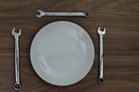 Working lunch. Stock Photos