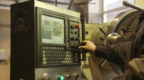 Working on machine Video stock 33402781