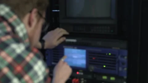 Working on a machine Video stock 53431882