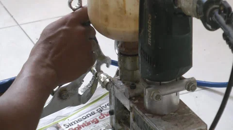 Working on machine, tool Stock Footage 39847425