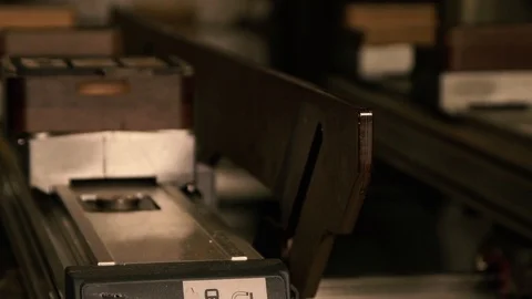 Working machine. Wood production. Preparing for the closet Stock Footage 125427787