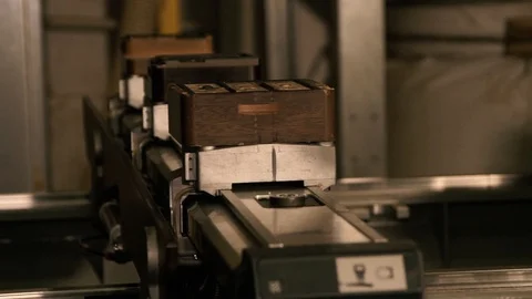 Working machine. Wood production. Preparing for the closet Stock Footage 125446797