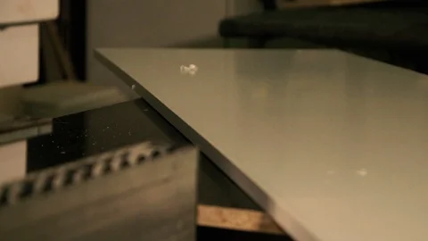 Working machine. Wood production. Preparing for the closet Stock Footage 125447180