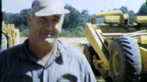 WORKING MAN CLASS Blue Collar Construction Job 60s Vintage Film Home Movie 4469 Stock Footage 12231710