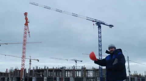 Working man in front of the building Stock Footage 61527022