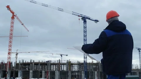 Working man in front of the building Stock Footage 61527047