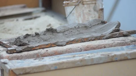 Working man making traditional clay tiles close up Stock Footage 117362275