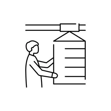 Working man olor line icon. Pictogram for web page, mobile app, promo. Illustrazione stock