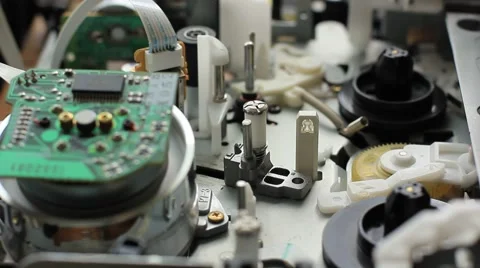 Working mechanism of electronic device Stock Footage 49129810