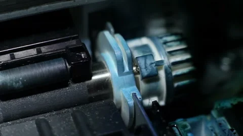 Working Mechanism Of Printer 2 Stock Footage 43806000