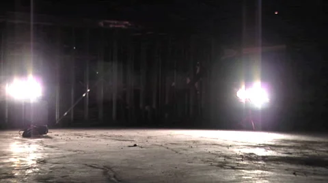 Working men, backlit in construction site. Stock Footage 49861501