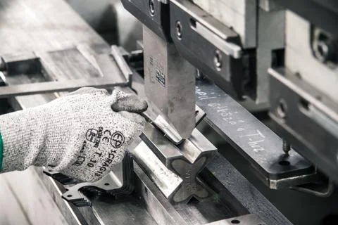 Working on metal part 스톡 사진
