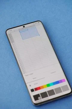 Working with microsoft excel sheet Stock Photos
