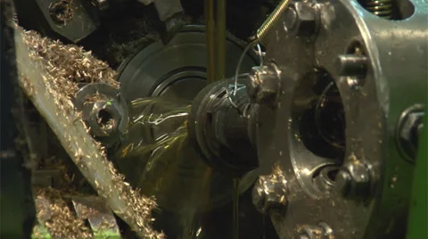 Working milling machine, slow-motion 60fps Stock Footage 35568304