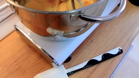 Working Mixer in Kitchen, Mixer Machine, Kitchen Stand Mixer Stock Footage 126755865