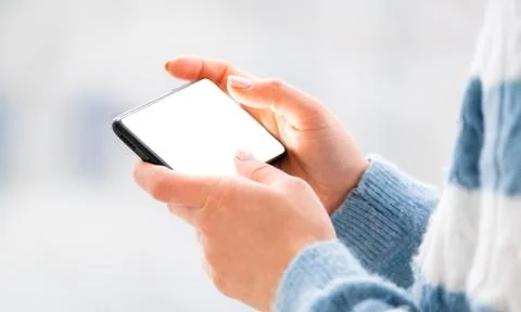 Working on mobile phone Stock Photos