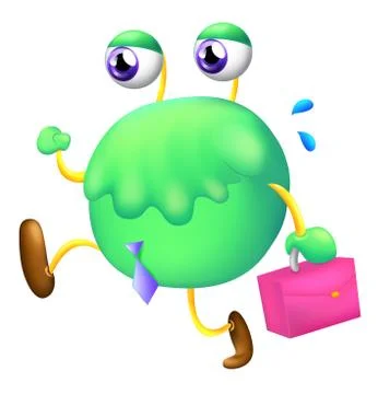 A working monster Illustrazione stock