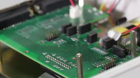 Working on motherboard Stock Footage 77052856