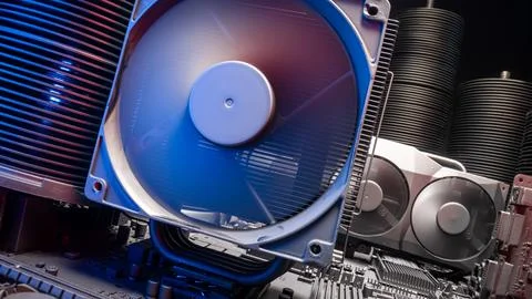 Working motherboards as server or data center. 库存照片