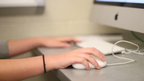 Working on mouse and keyboard Apple Stock Footage 10683774