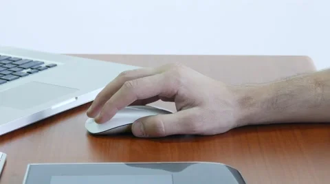 Working with a Mouse Stock Footage 58689377