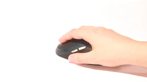 Working with Mouse Isolated on White 04 Stock Footage