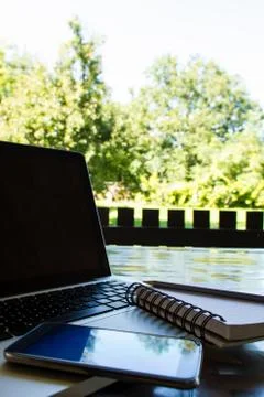 Working in the nature Stock Photos