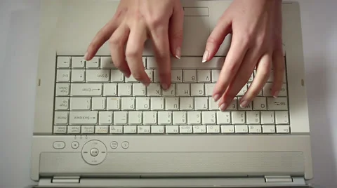 Working on netbook HD Stock Footage 34361525