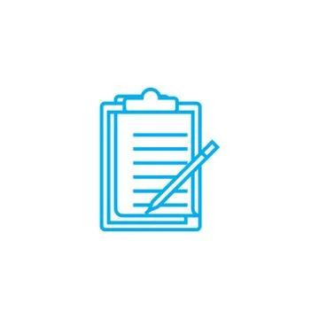 Working notes linear icon concept. Working notes line vector sign, symbol Stock Illustration