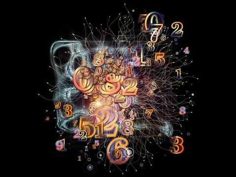 Working Numbers Stock Illustration