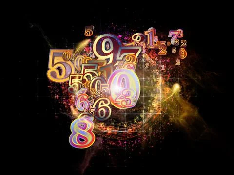 Working Numbers Illustrazione stock