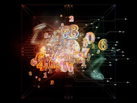 Working Numbers Stock Illustration