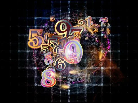Working Numbers Illustrazione stock