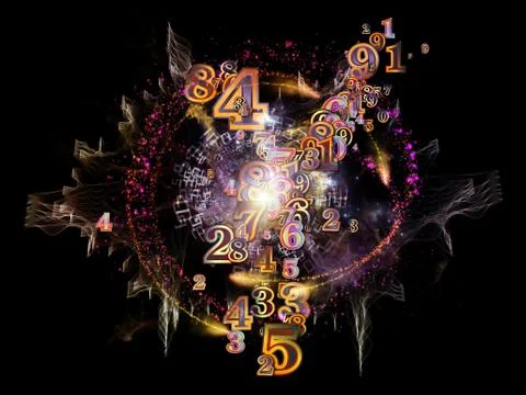 Working Numbers Illustrazione stock