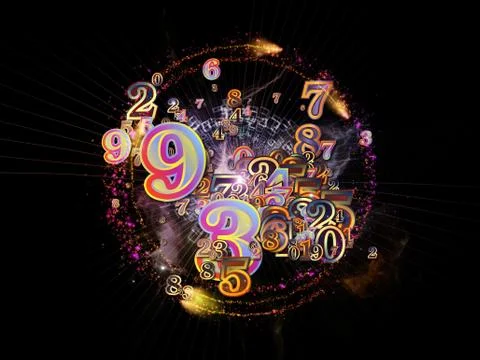 Working Numbers Stock Illustration