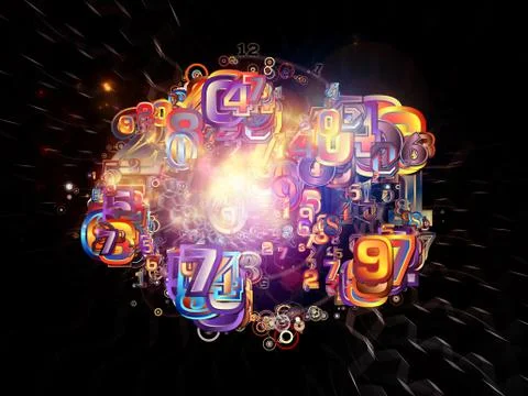 Working Numbers Illustrazione stock