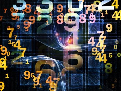 Working Numbers Illustrazione stock