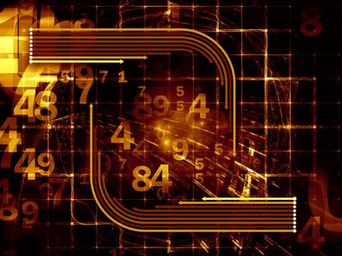 Working Numbers Illustrazione stock