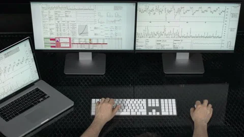 Working In Office With Computer 動画素材 210465334