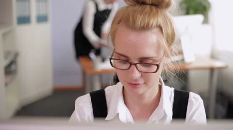 Working in an Office Stock Footage 52016117