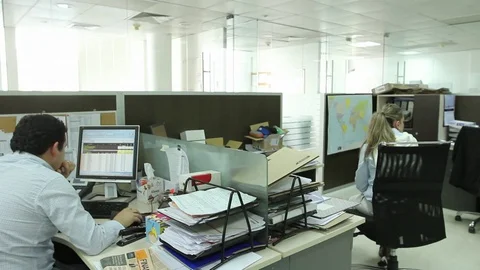 Working in office Stock Footage 77052355
